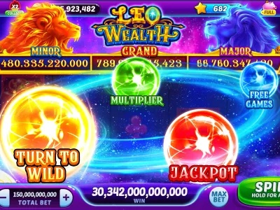 Menú de juegos de casino